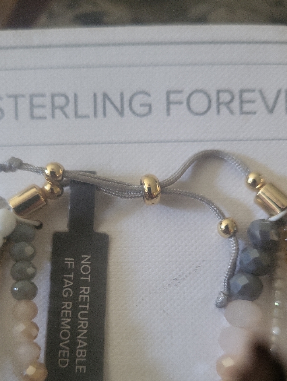 Silver Forever 5 Beautiful Beaded Tassels Adjustabke Bagged New - Picture 5 of 7